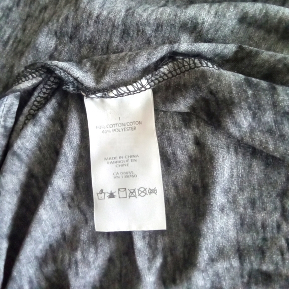 Boho Fringe Grey Sleeveless Tunic Top X - Picture 5 of 8